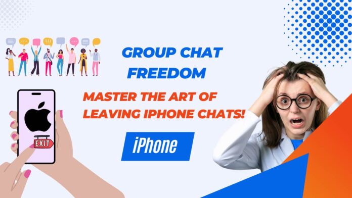 how to leave an iphone group chat